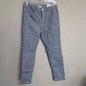 NWT LOFT Outlet Blue/White Pinstripe Skinny Ankle Pants Size‎ 4